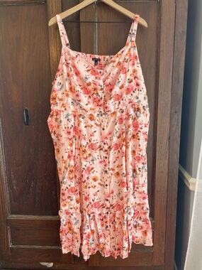 Torrid Pink Spring Floral Sundress